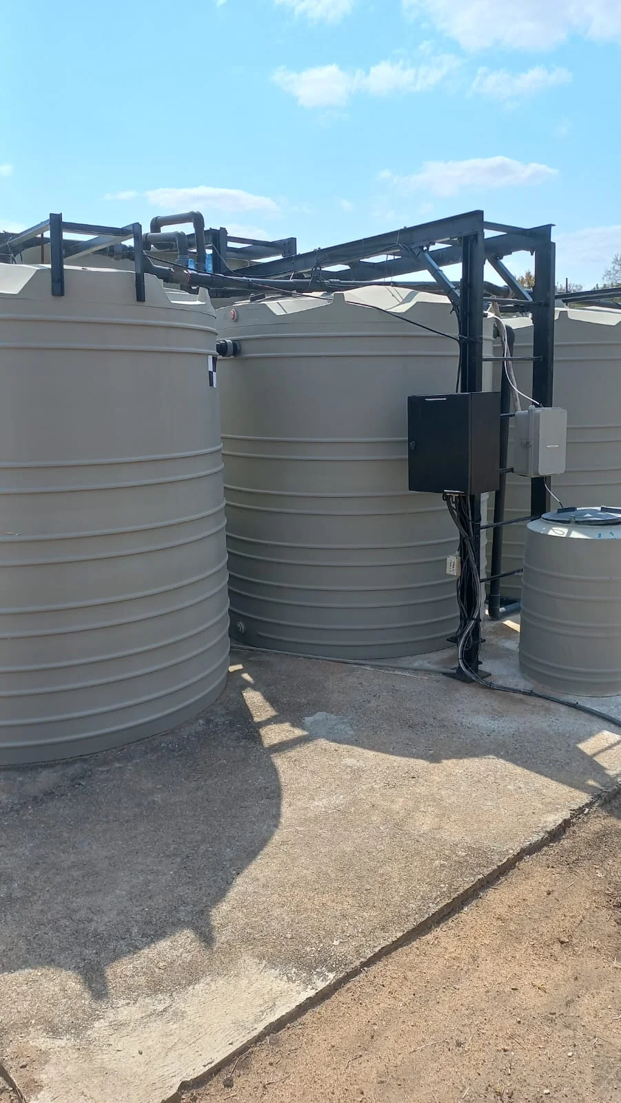 Ammonia reduction visual for Tented Camp, Timbavati Private Nature Reserve — effluent treatment