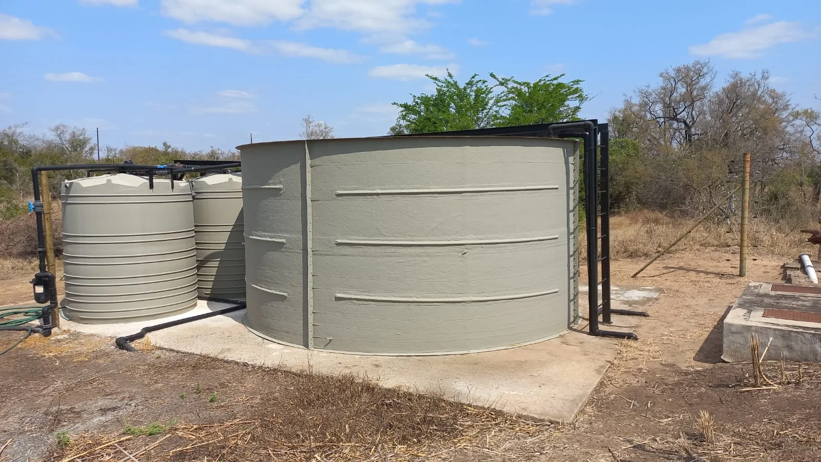 E. coli reduction visual for Tented Camp, Timbavati Private Nature Reserve — effluent treatment